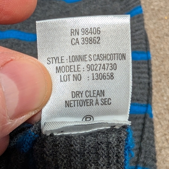 THEORY (Large) Cotton Cashmere Blend Button V-neck Cardigan Sweater - Picture 6 of 7